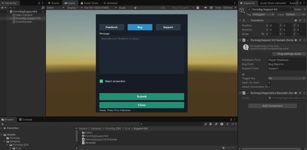 FormSig SDK for Unity