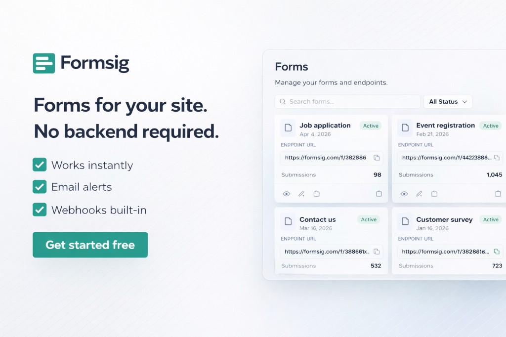 Formsig dashboard preview