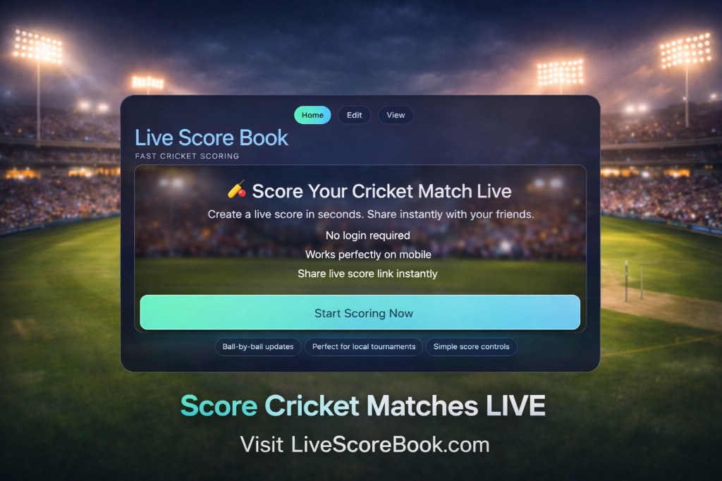 LiveScoreBook match view preview
